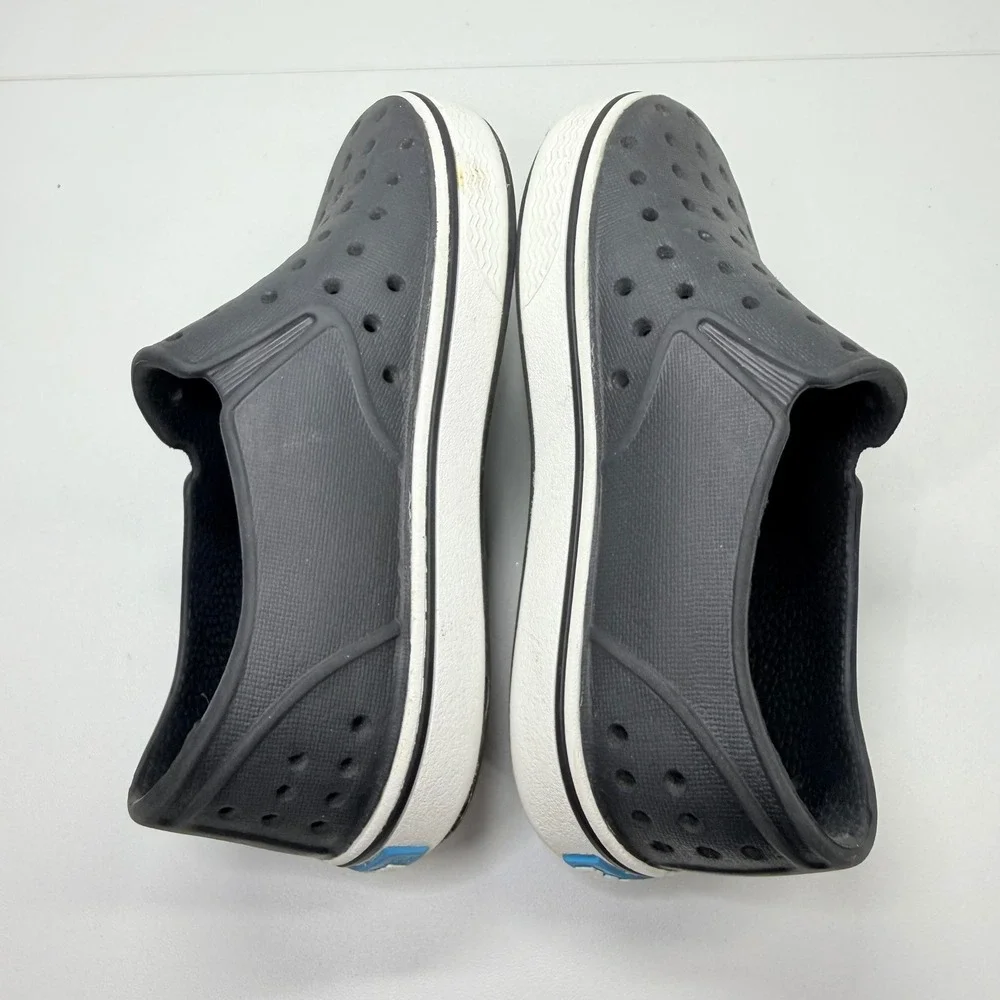 Native Miles Slip On Kids Size C8 Black Perforated Water Shoes Summer Sneakers